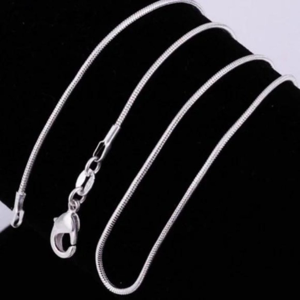 SNAKE CHAIN 925 STERLING SILVER NECKLACE, NICE NECKLACE, CUTE NECKLACE